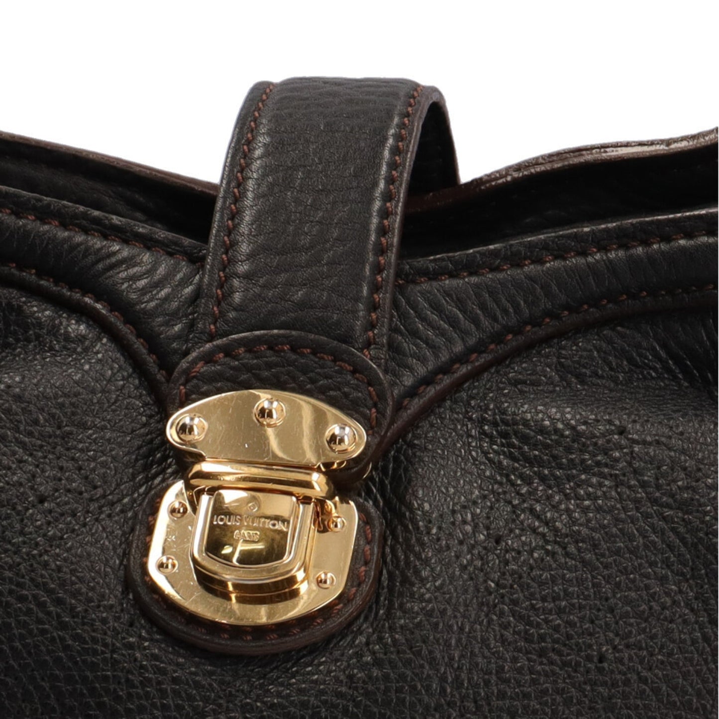 Louis Vuitton Mahina Black Mahina Leather Shoulder Bag