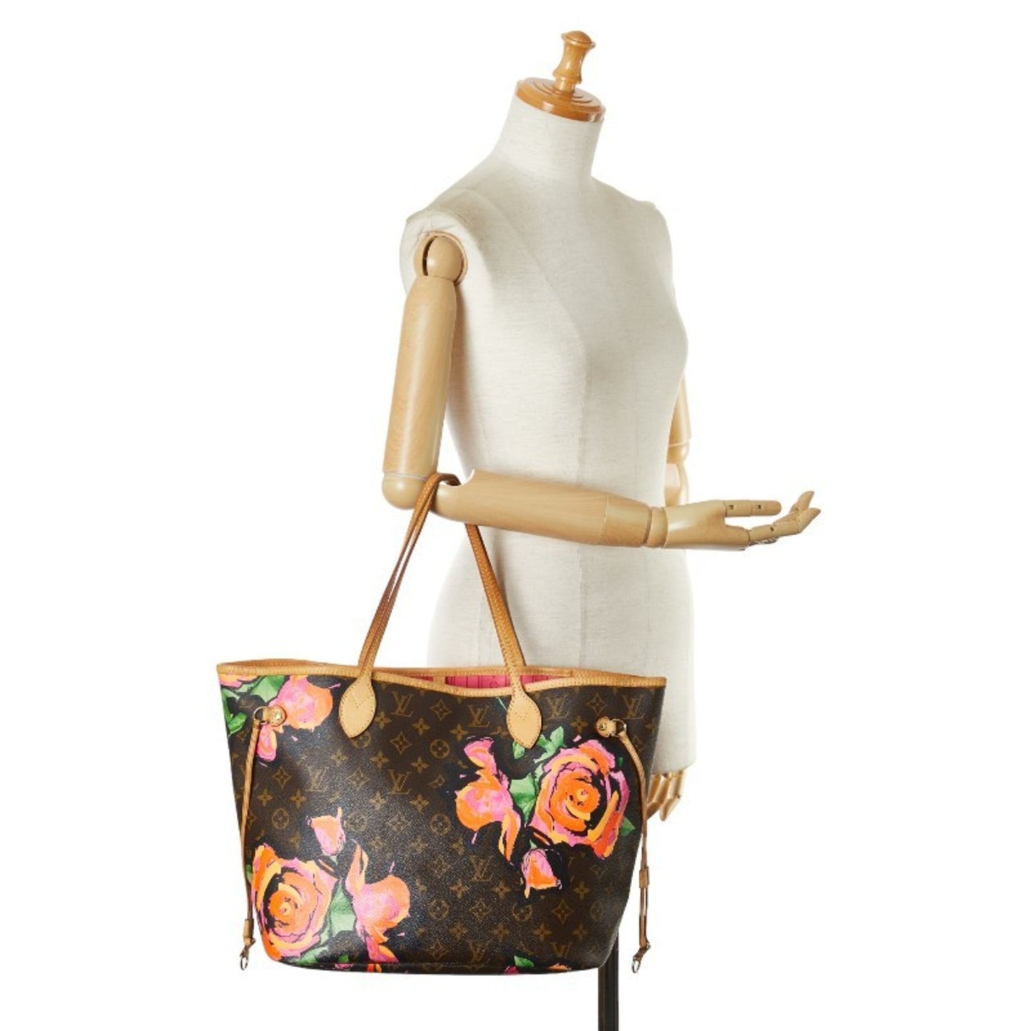 Louis Vuitton Brown Multi-Color Red Color Pvc Leather Shoulder Bag Tote Bag