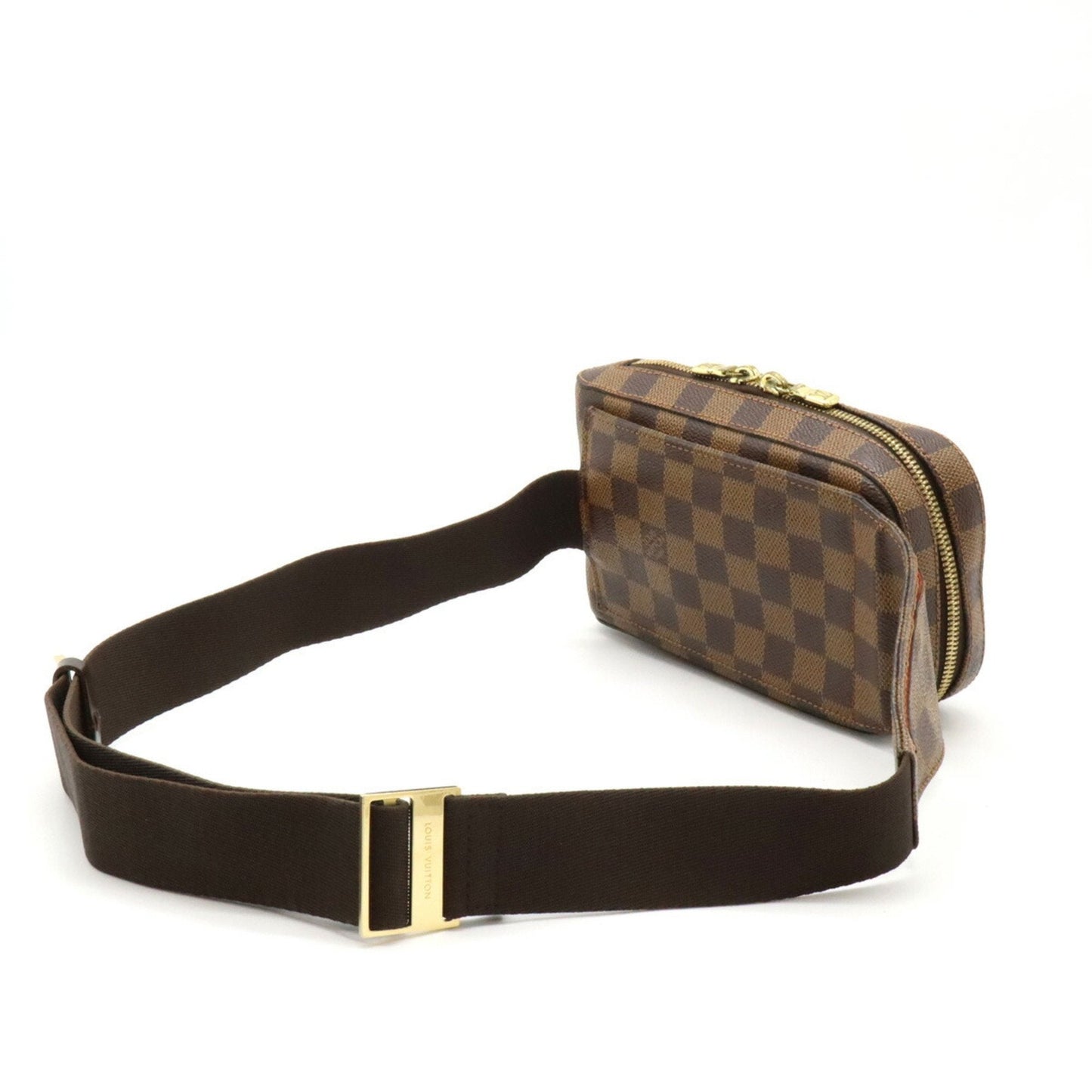 Louis Vuitton Brown Pvc Pouch Shoulder Bag Sling Bag