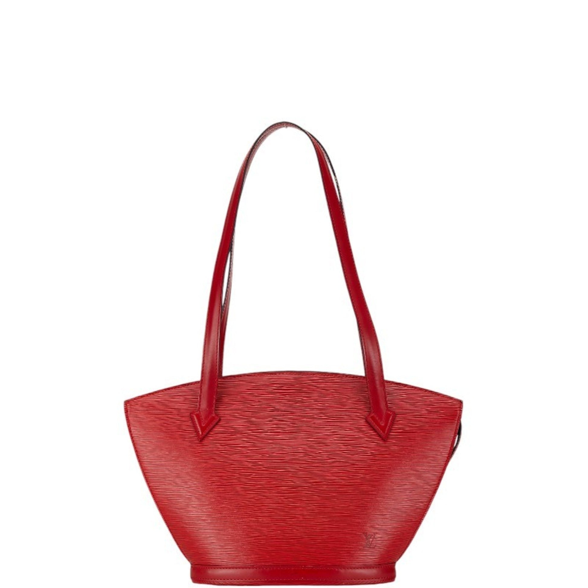 Louis Vuitton Castilian Red Leather Shoulder Bag Tote Bag ()