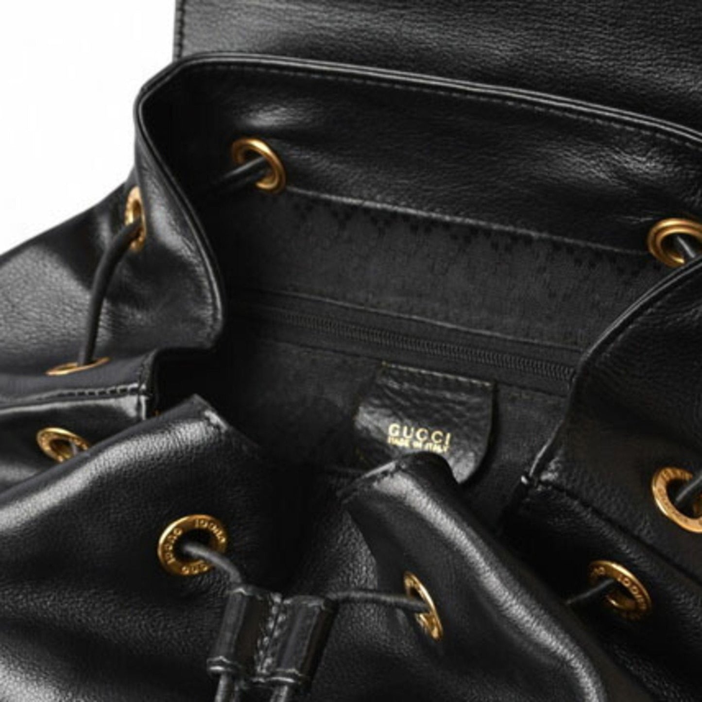 Gucci Black Leather Backpack