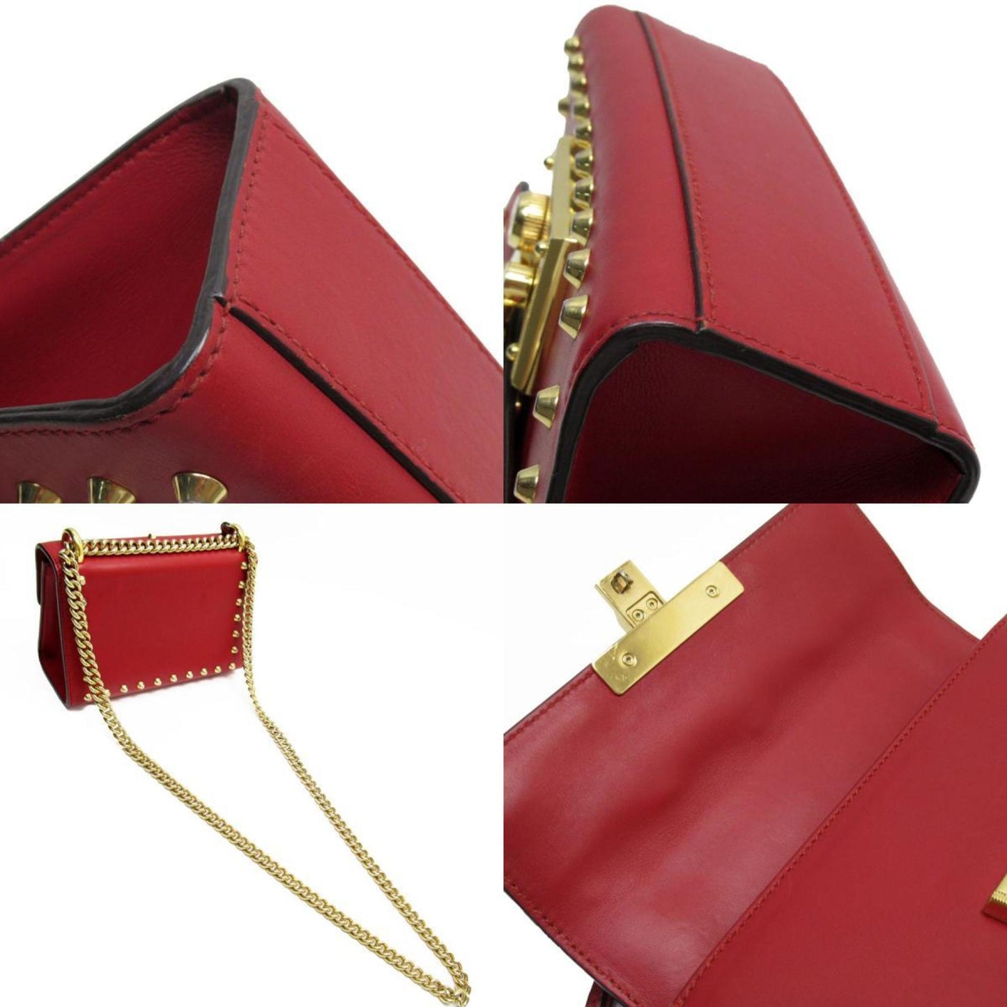 Gucci Red Color Leather Shoulder Bag