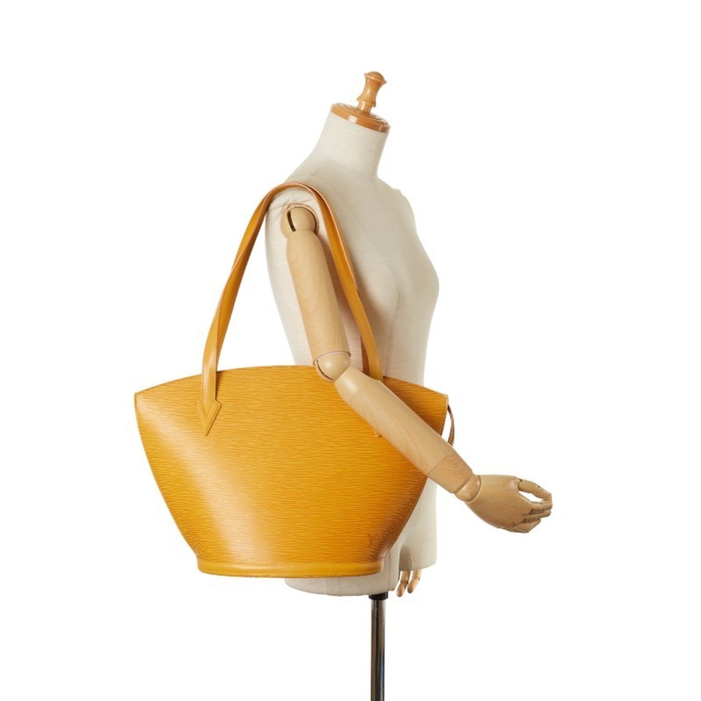 Louis Vuitton Yellow Leather Shoulder Bag Tote Bag