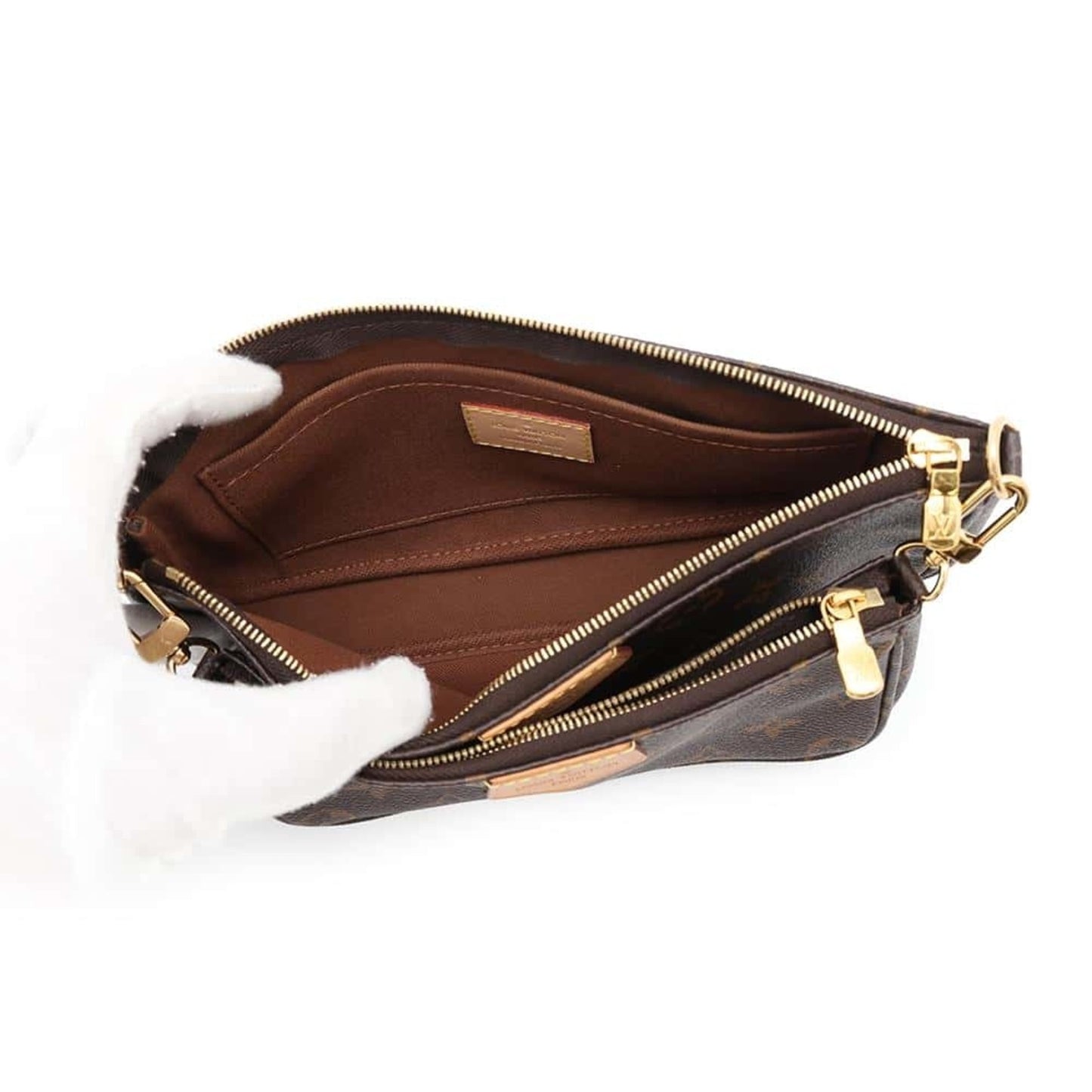Louis Vuitton Khaki Monogram Pochette Pouch Shoulder Bag