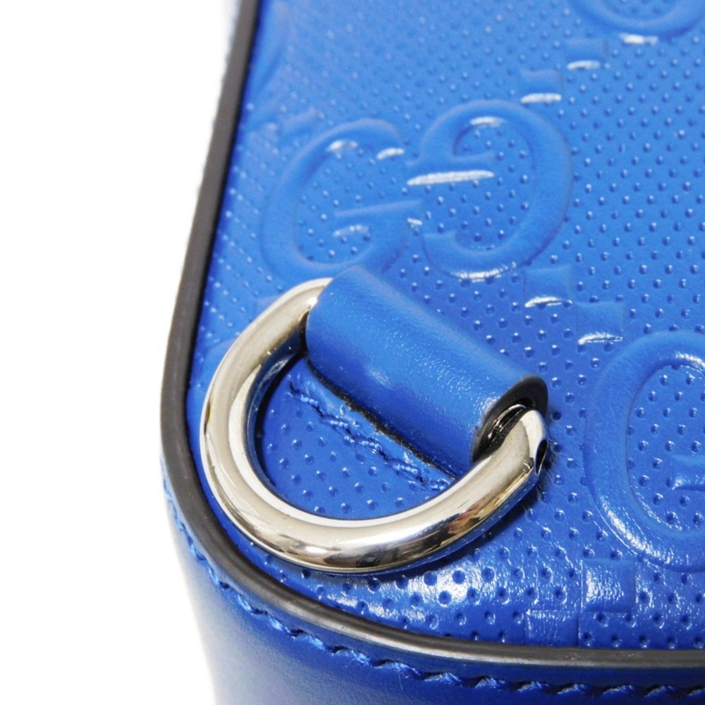 Gucci Blue Leather Shoulder Bag Sling Bag