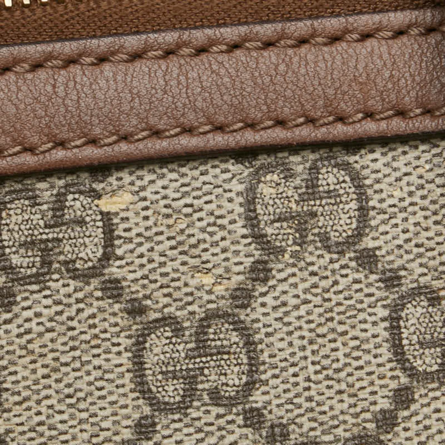 Gucci Beige Brown Pvc Leather Handbag Shoulder Bag