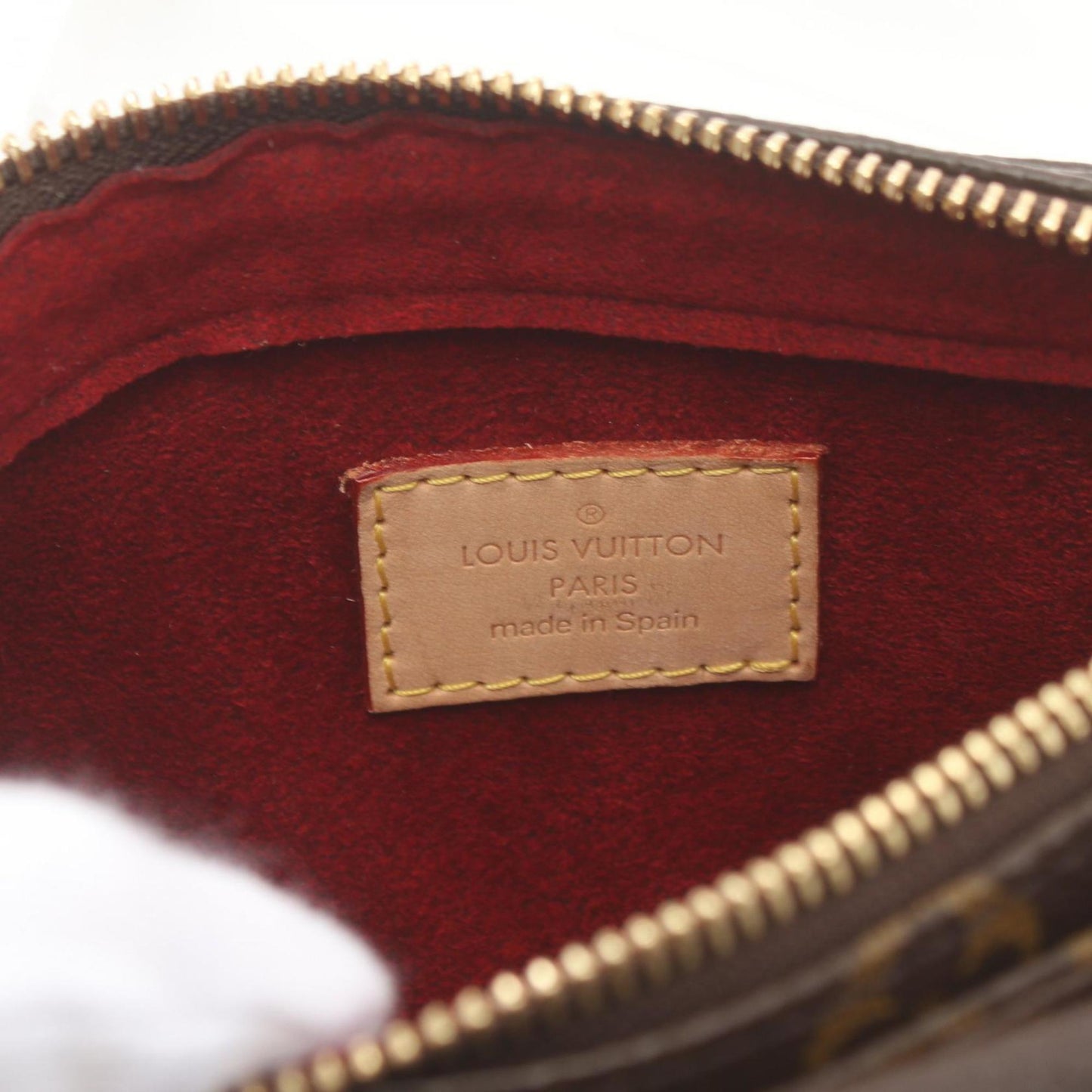 Louis Vuitton Brown Coated Canvas Leather Shoulder Bag