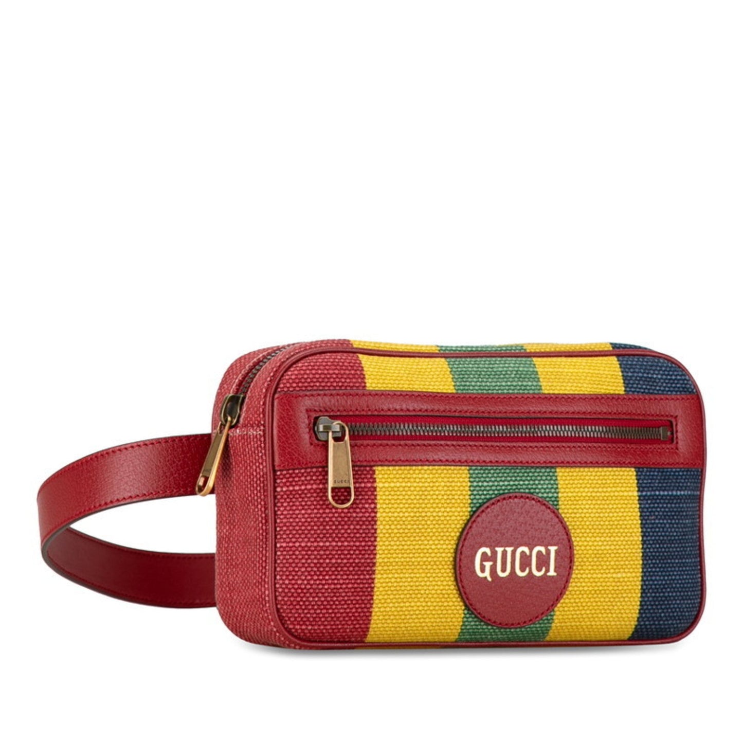 Gucci Multi-Color Red Color Canvas Leather Fanny Pack Pochette Sling Bag
