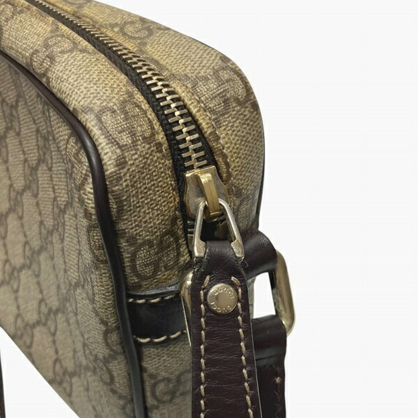Gucci Brown Pvc Leather Shoulder Bag