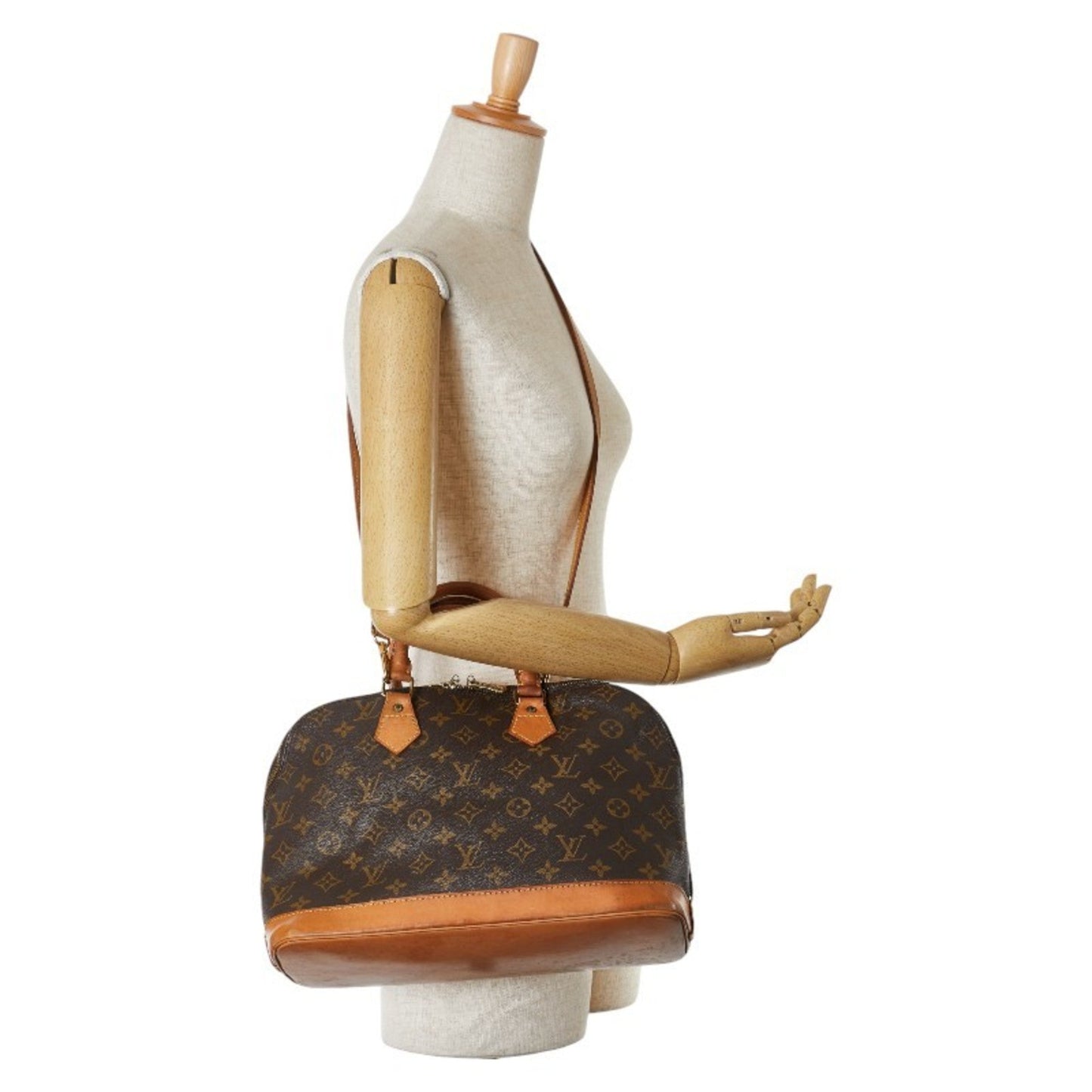 Louis Vuitton Monogram Brown Pvc Leather Handbag Shoulder Bag
