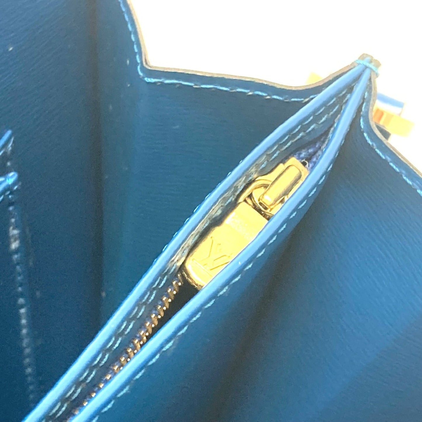 Louis Vuitton Blue Leather Shoulder Bag