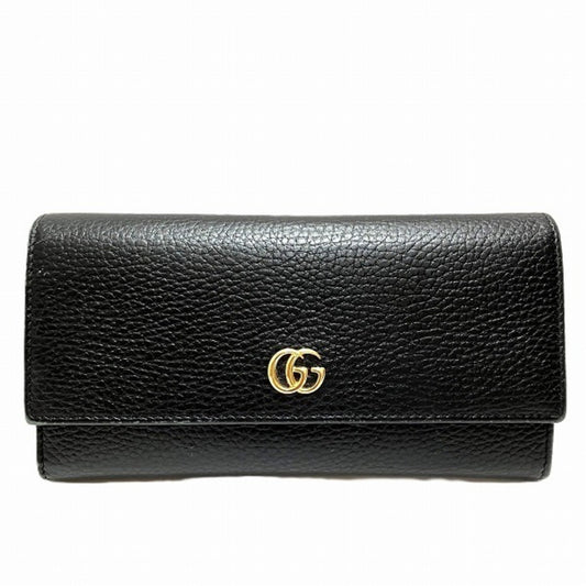 Gucci Black Leather Long Wallet (Bi-Fold) ()