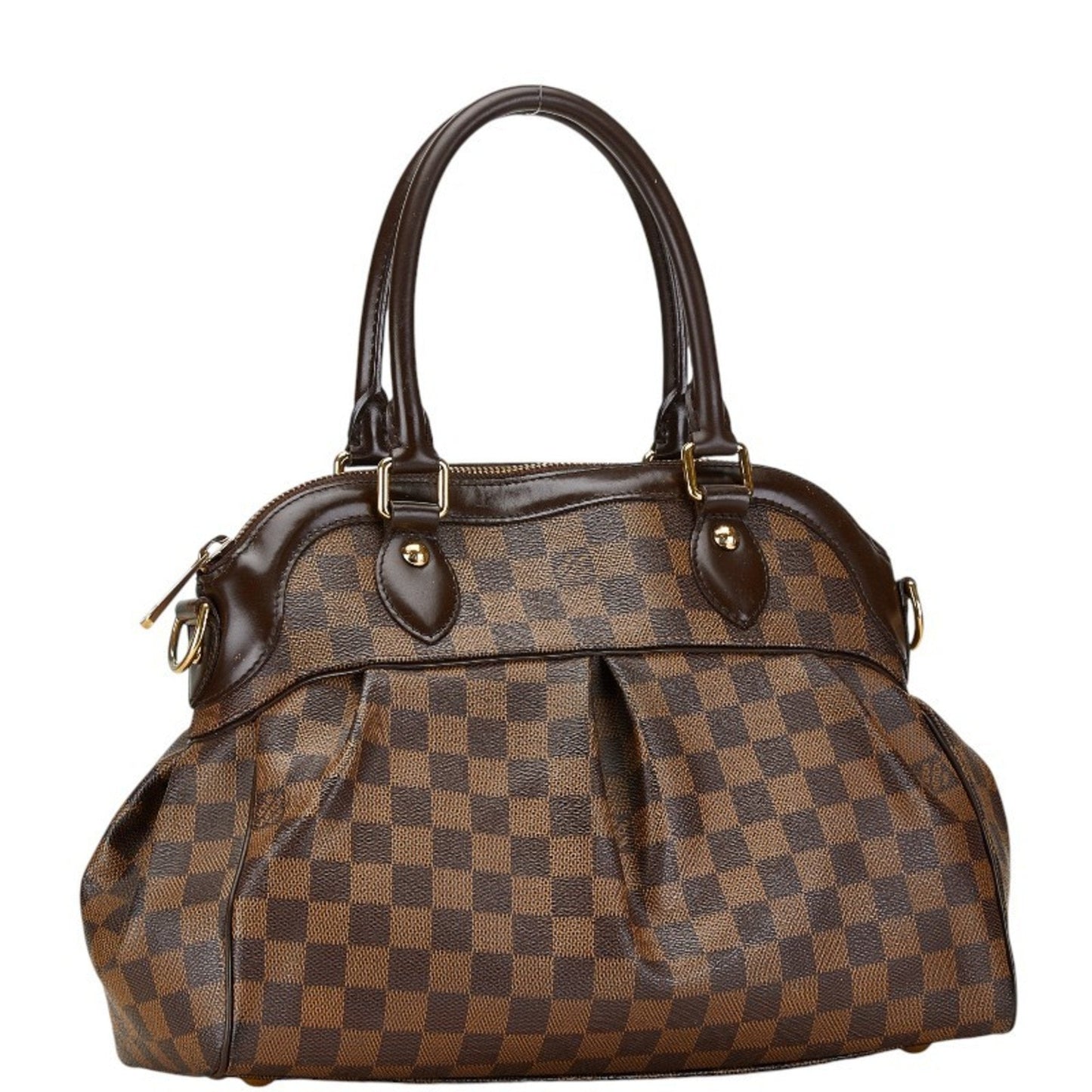 Louis Vuitton Brown Pvc Leather Handbag Shoulder Bag