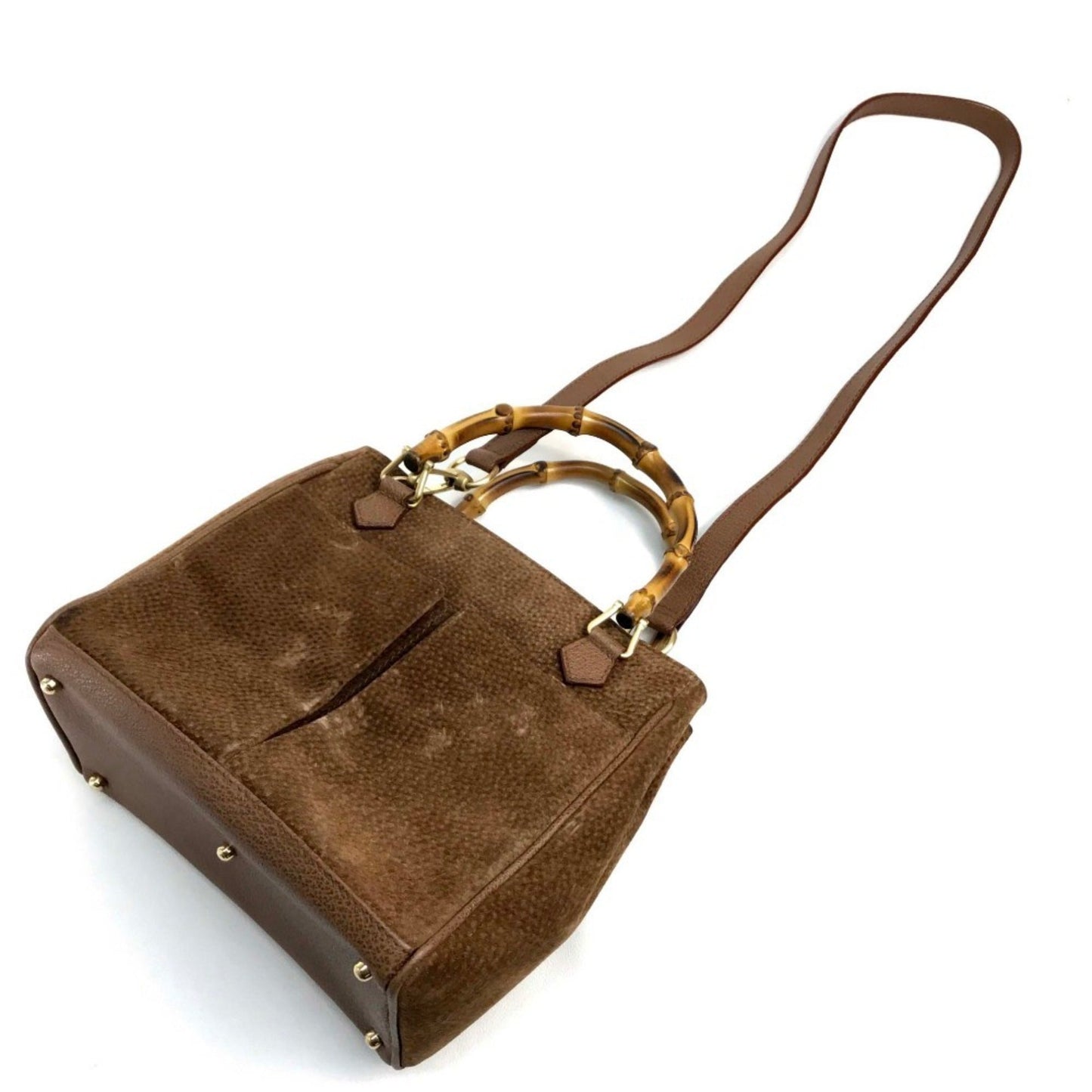 Gucci Brown Bamboo Handbag Shoulder Bag