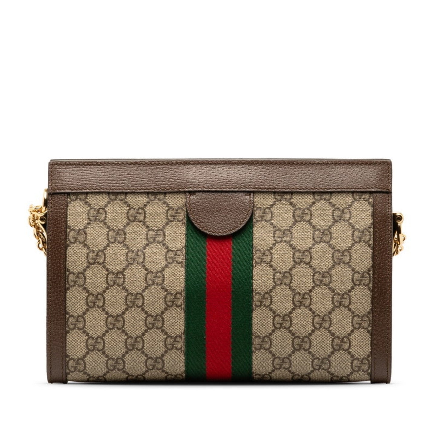 Gucci Sherry Line Beige Brown Leather Pvc Shoulder Bag