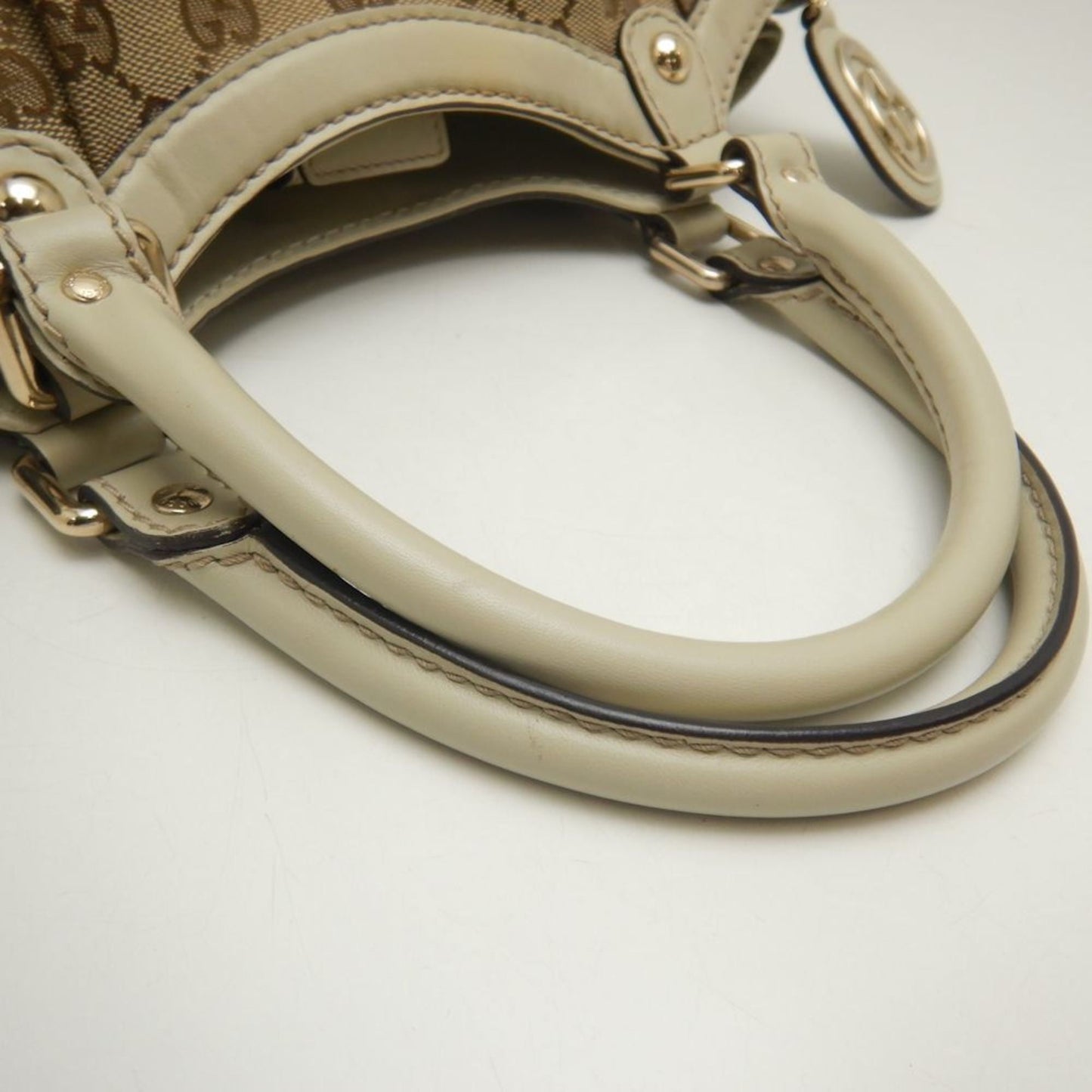 Gucci Beige Gg Canvas Tote Bag
