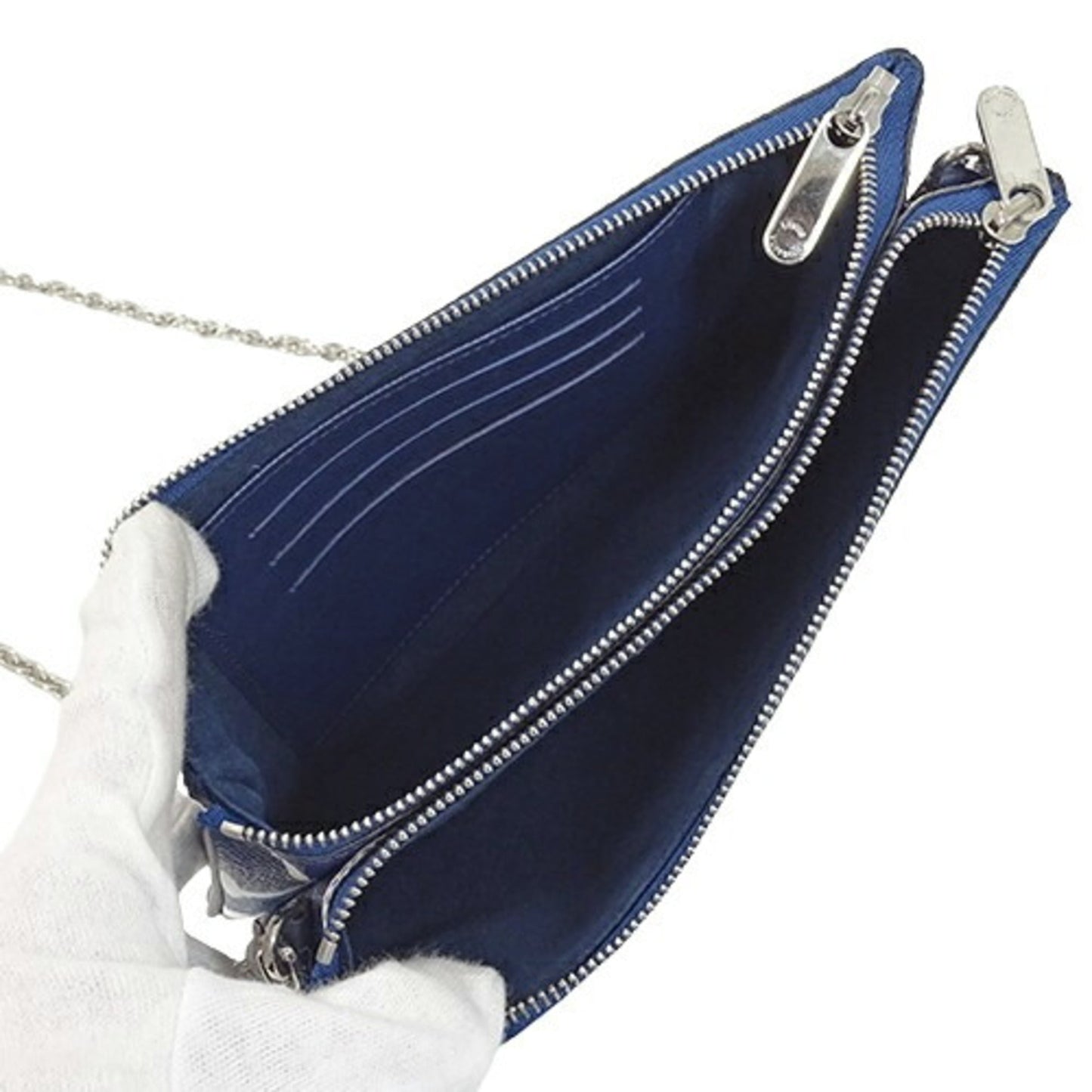 Louis Vuitton Blue Monogram Canvas Pochette Shoulder Bag