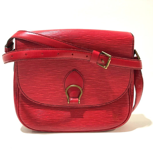 Louis Vuitton Red Leather Shoulder Bag ()