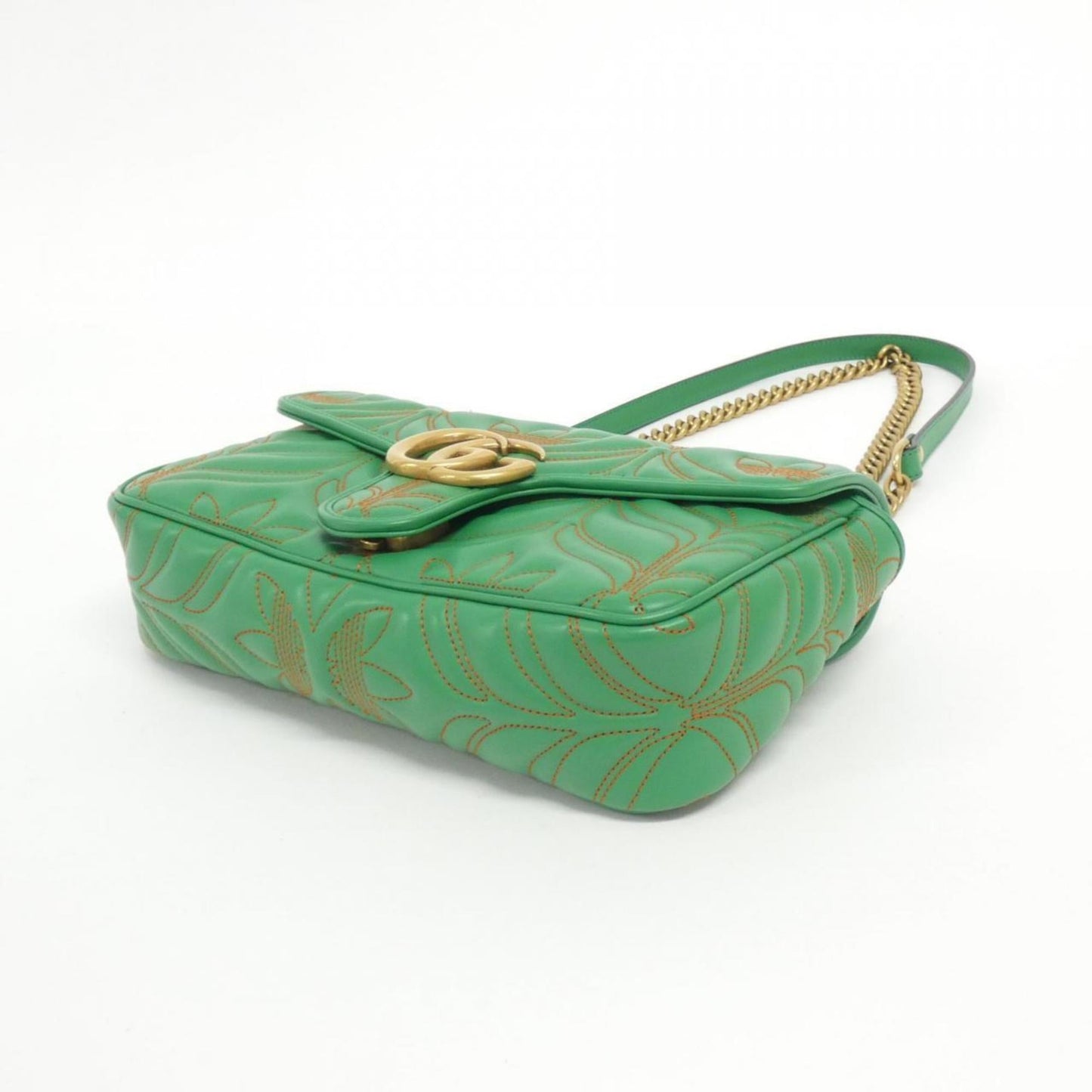 Gucci Gg Marmont Green Quilting Shoulder Bag