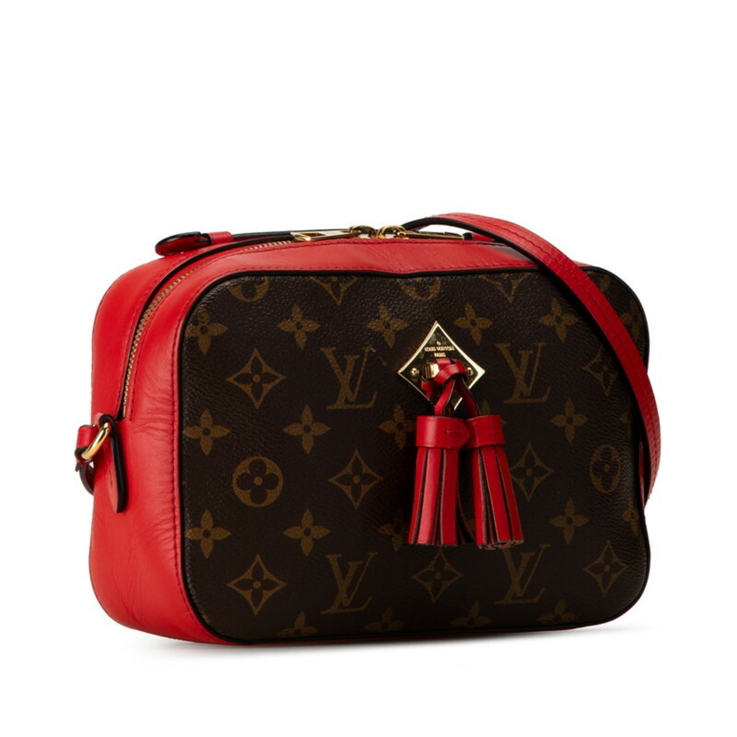 Louis Vuitton Brown Red Color Pvc Leather Shoulder Bag
