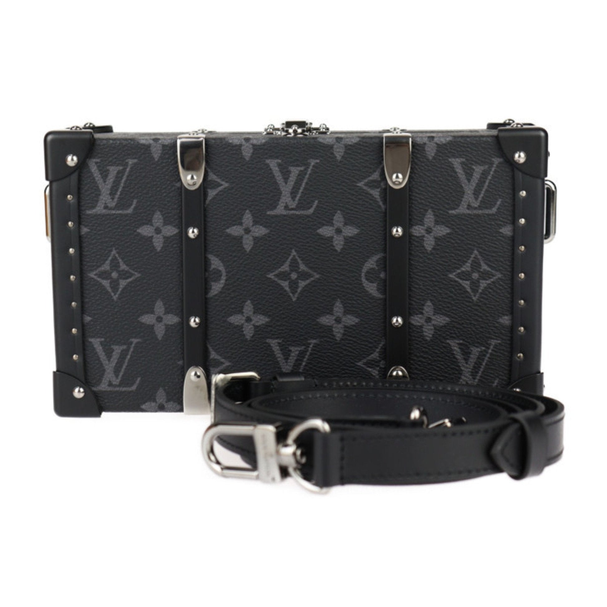 Louis Vuitton Black Gray Monogram Eclipse Monogram Eclipse Clutch Bag Shoulder Bag ()