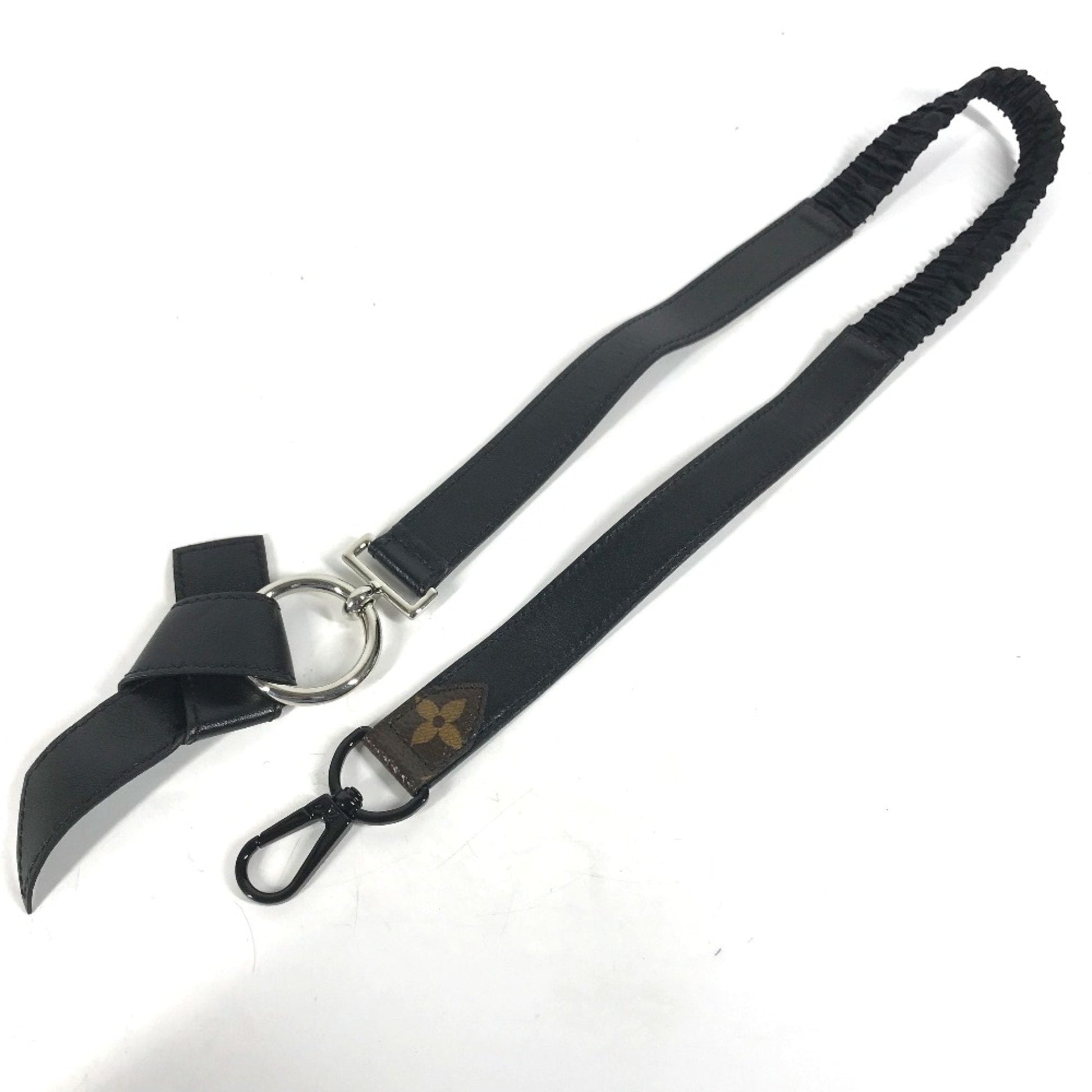 Louis Vuitton Black Leather Chain/Shoulder Wallet ()