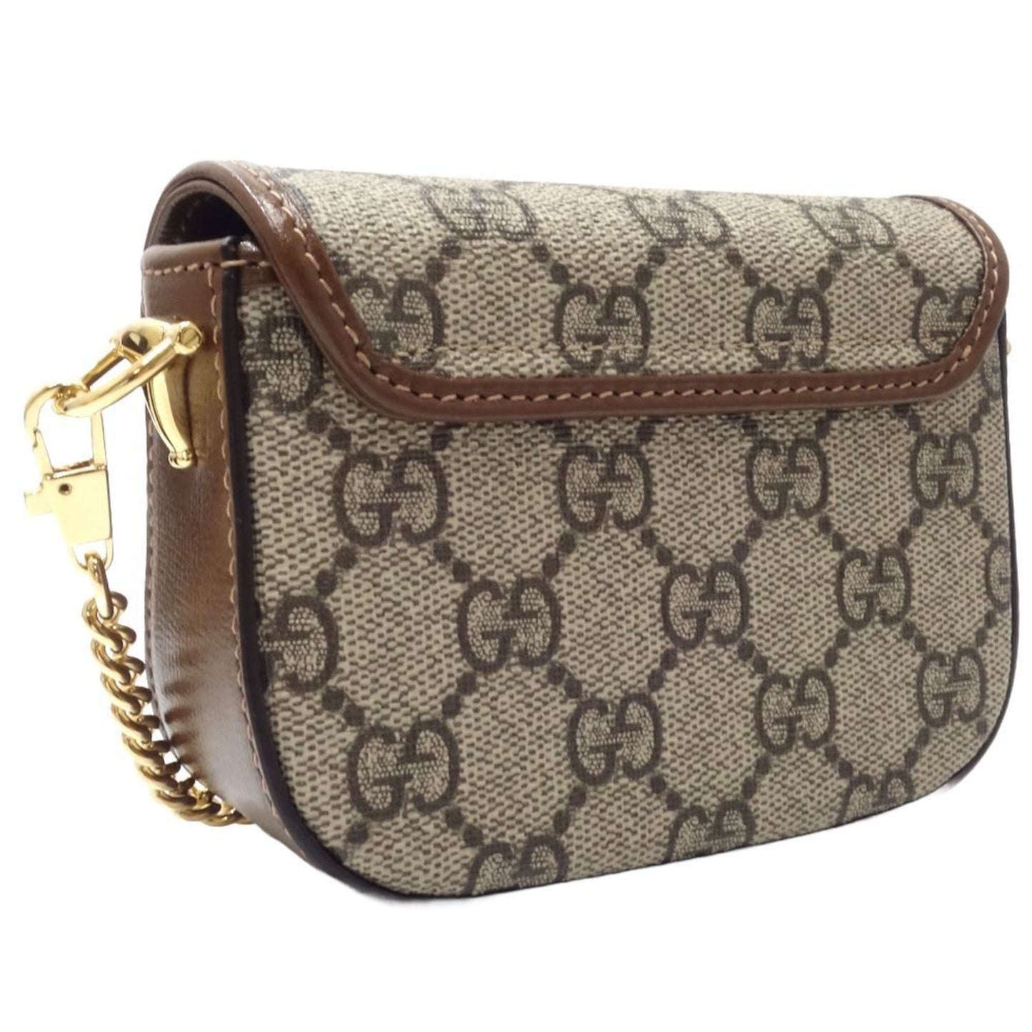 Gucci Beige Brown Gg Supreme Canvas Shoulder Bag