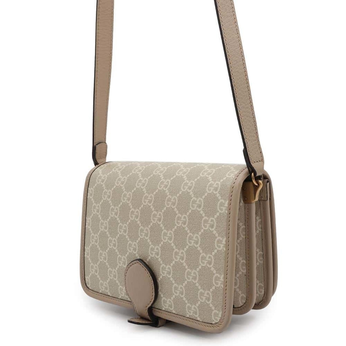 Gucci Beige Gg Supreme Leather Shoulder Bag