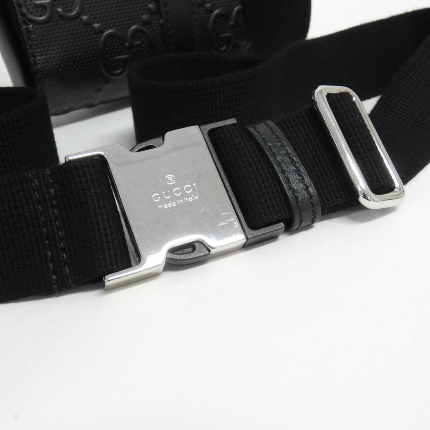 Gucci Black Embossed Fanny Pack