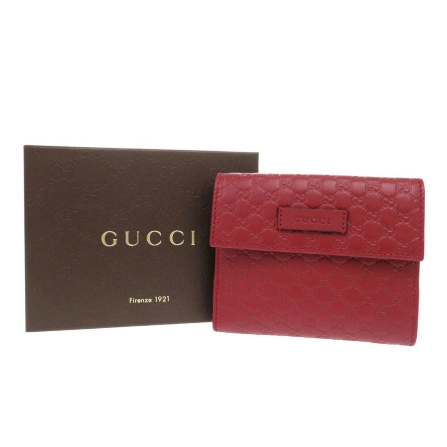 Gucci Red Color Leather Wallet (Bi-Fold)