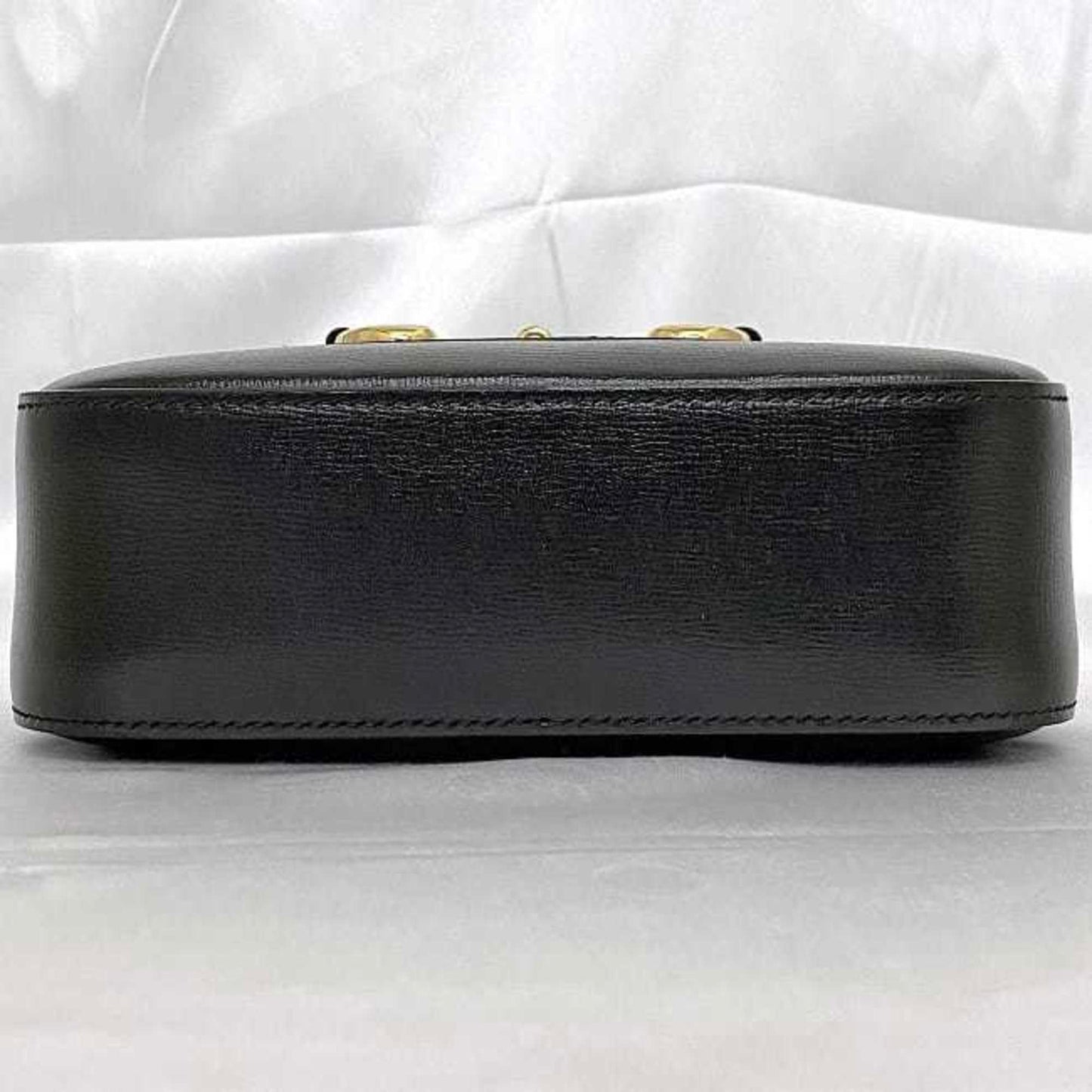 Gucci Horsebit Black Leather Pochette Shoulder Bag