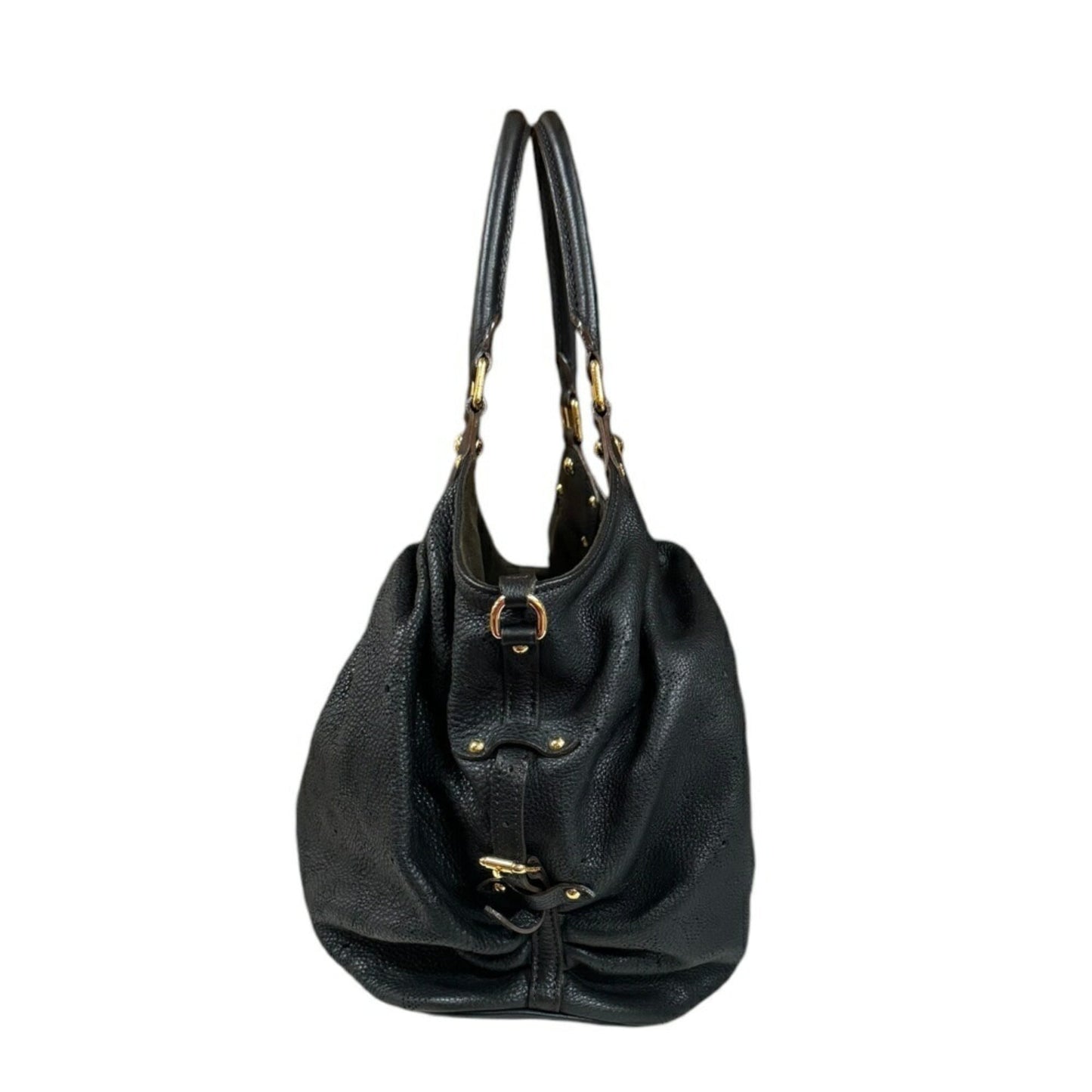 Louis Vuitton Black Mahina Leather Shoulder Bag