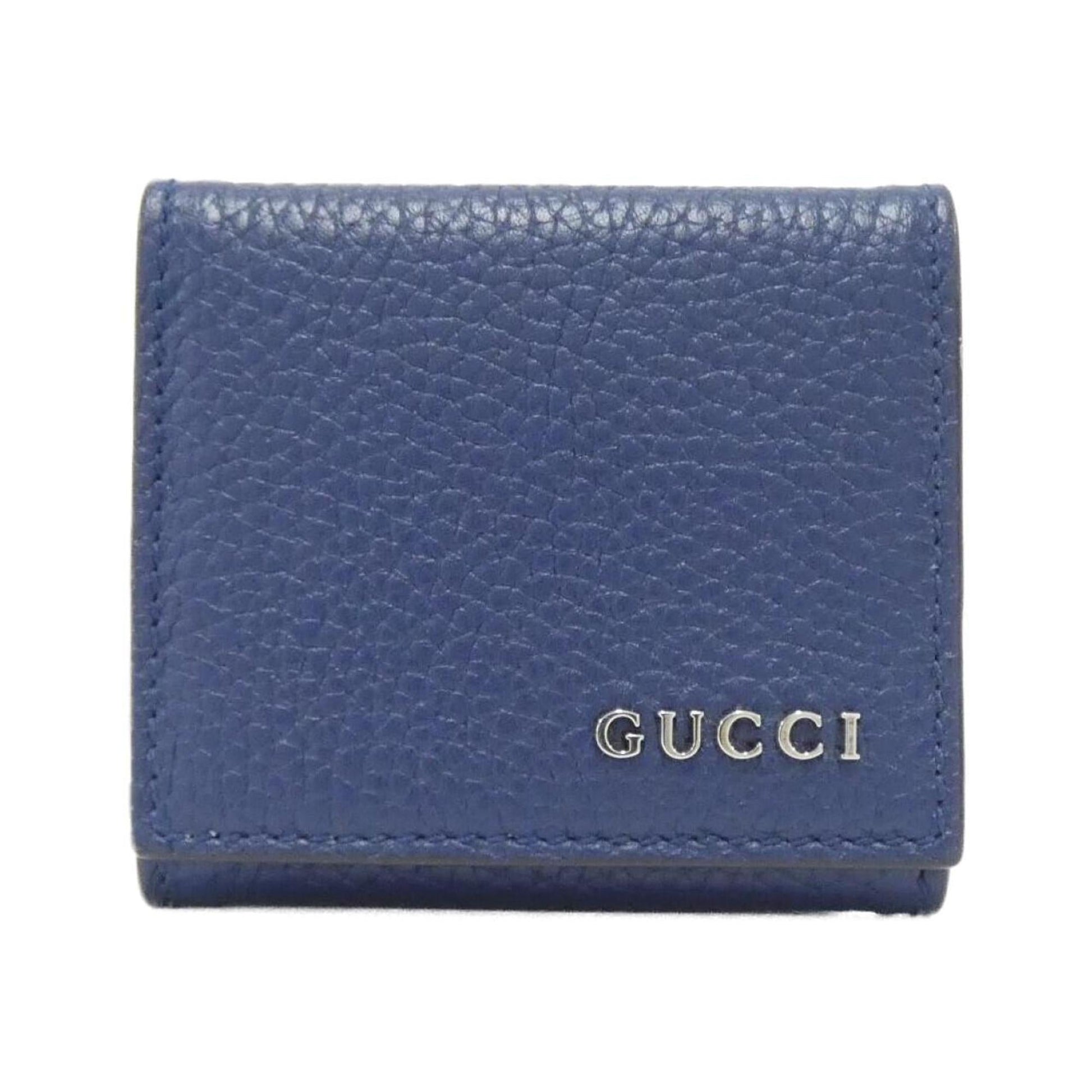 Gucci Blue Leather Coin Purse/Coin Case ()