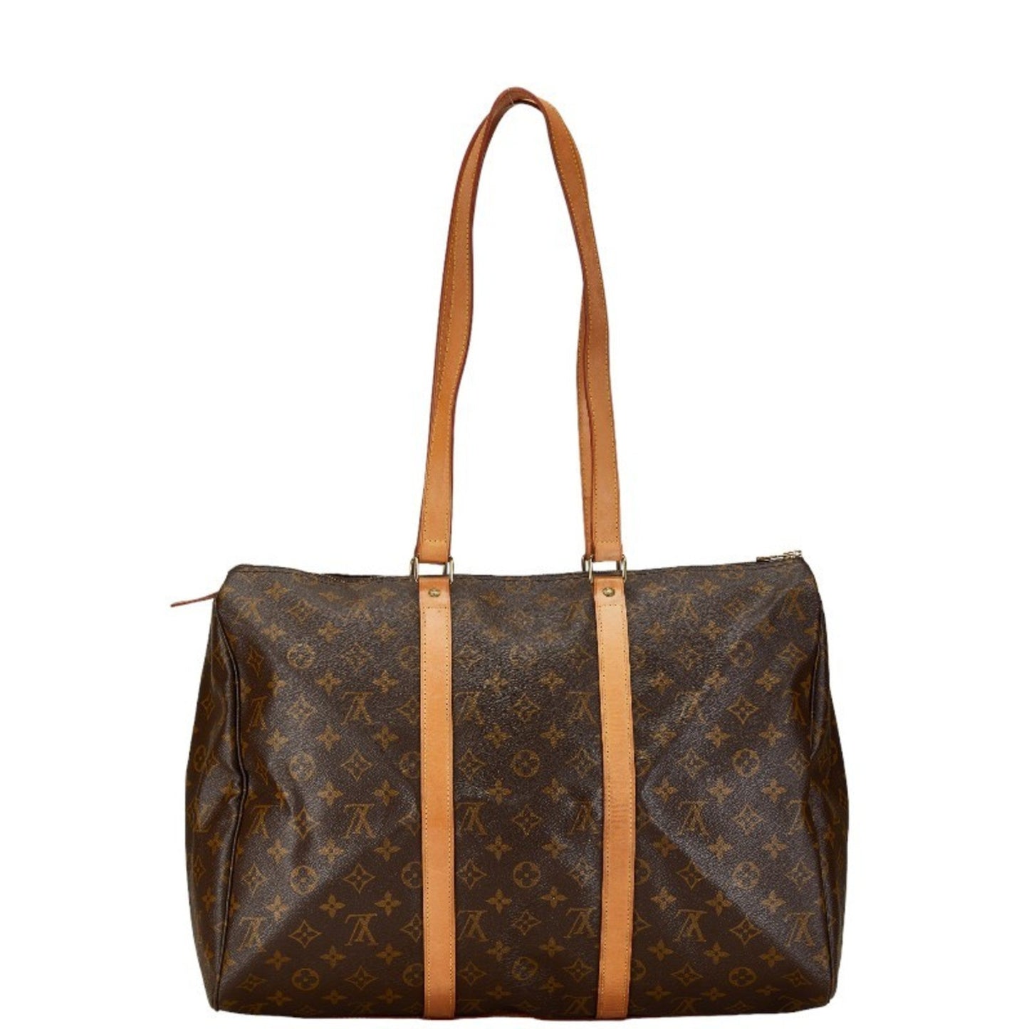 Louis Vuitton Brown Pvc Leather Boston Bag Shoulder Bag