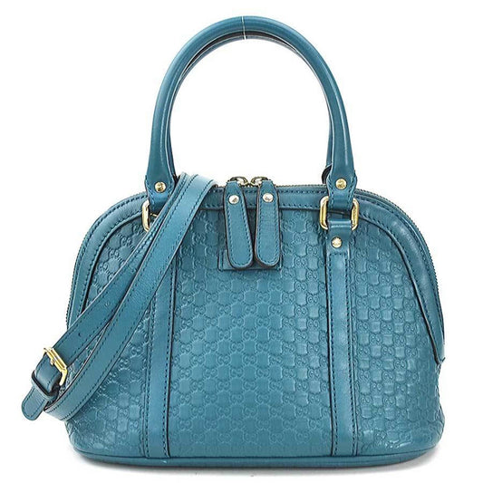 Gucci Teal Leather Handbag Shoulder Bag ()
