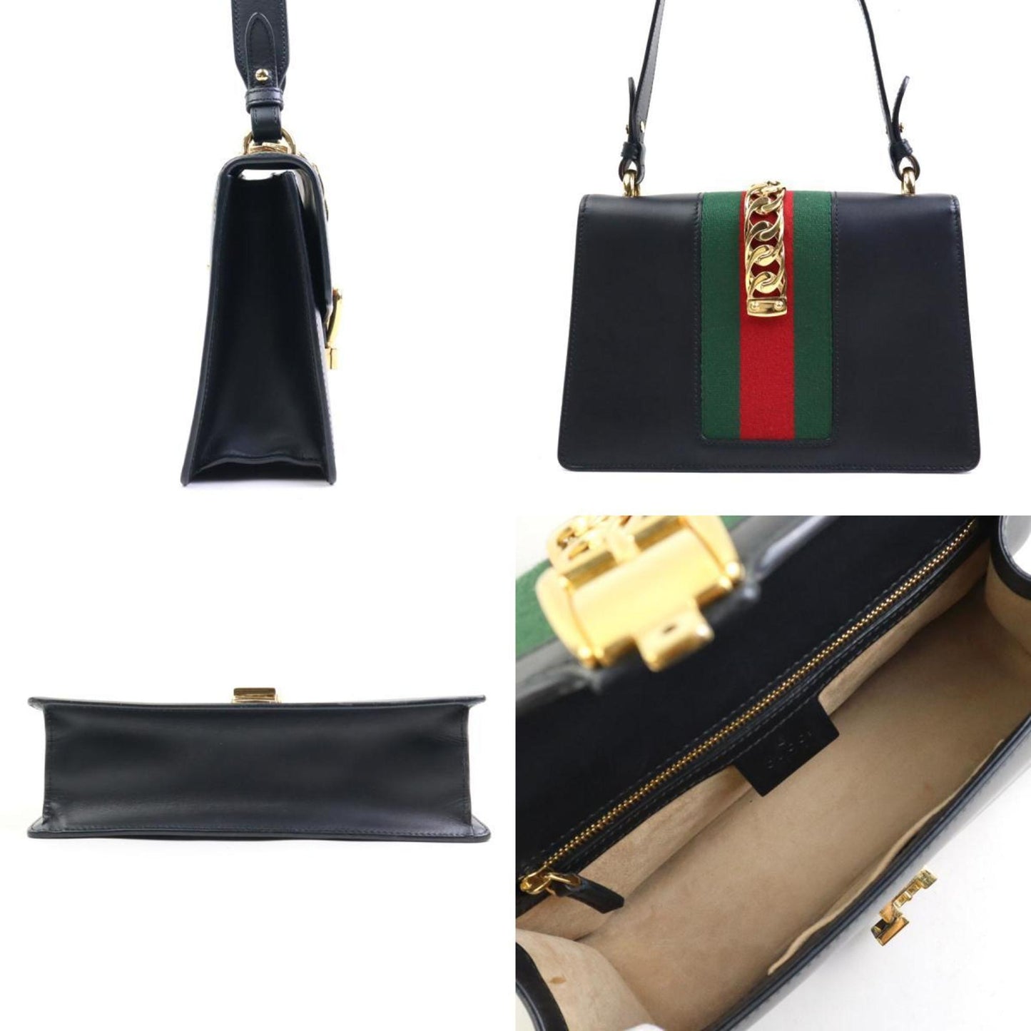 Gucci Black Leather Shoulder Bag