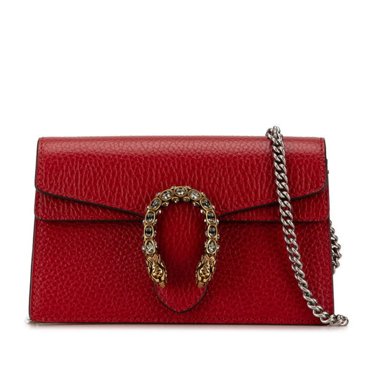 Gucci Red Color Leather Shoulder Bag ()