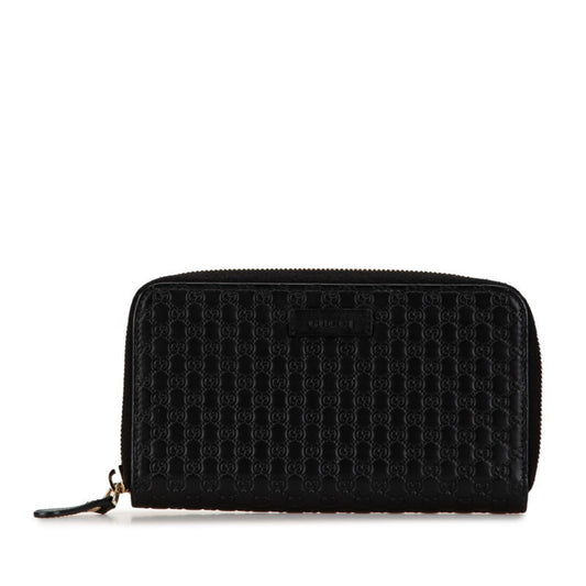 Gucci Black Leather Long Wallet (Bi-Fold) ()