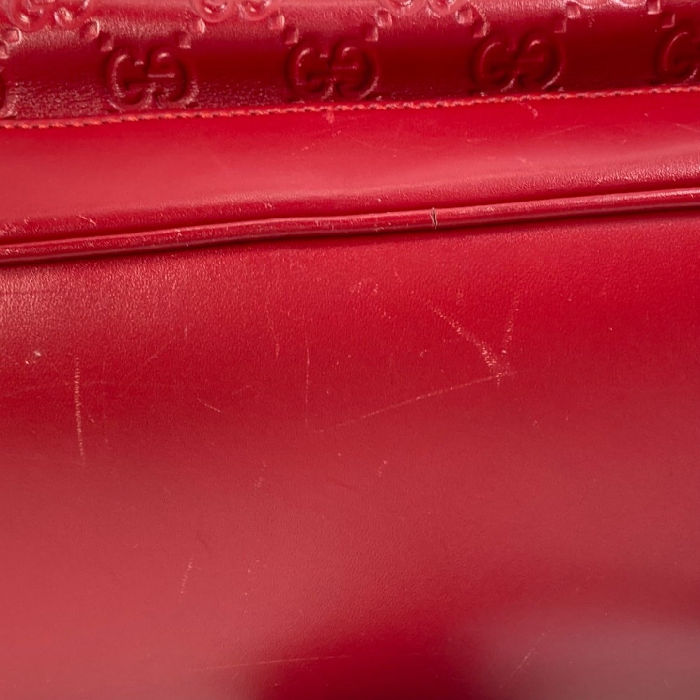 Gucci Red Leather Backpack
