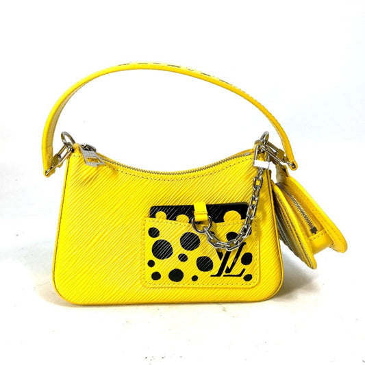 Louis Vuitton Black Jaune Yellow Epi Leather Handbag Shoulder Bag ()