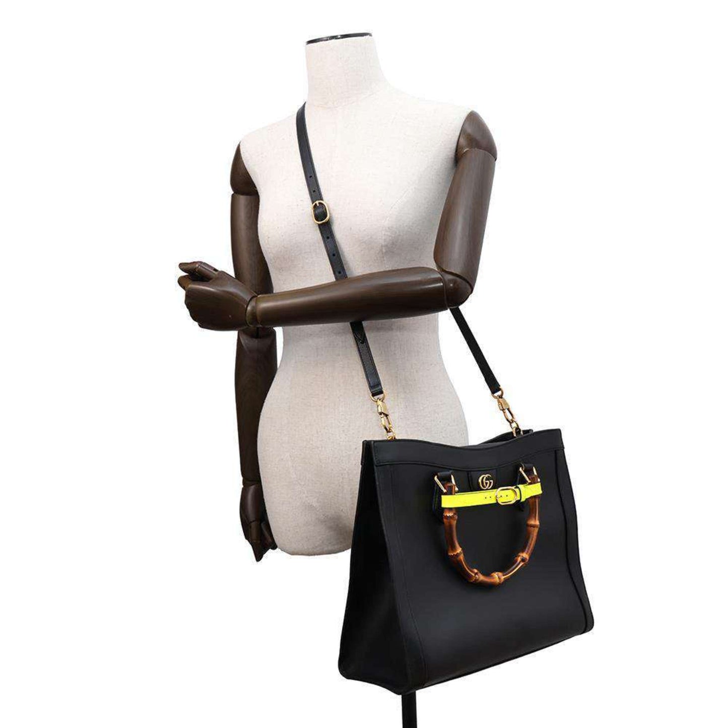 Gucci Black Leather Shoulder Bag Tote Bag