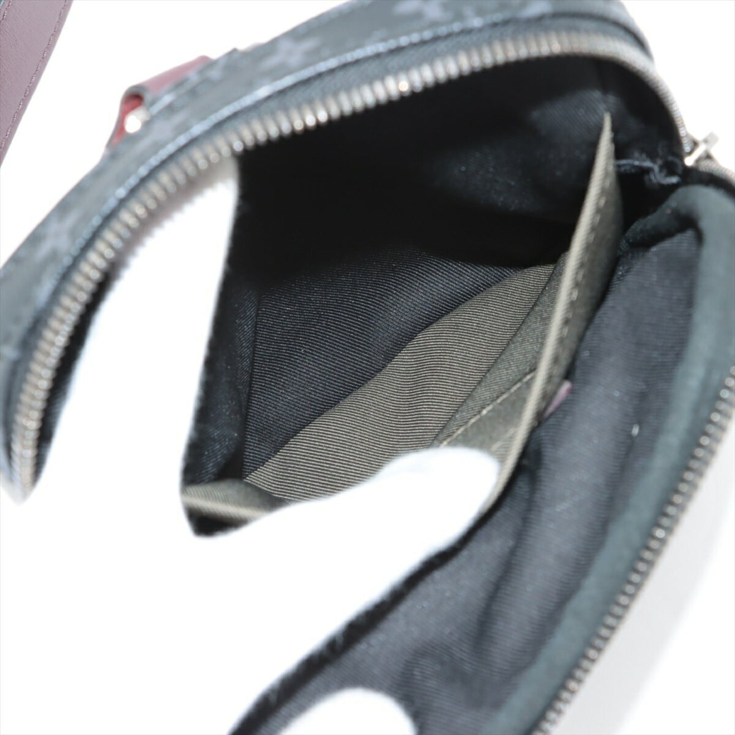 Louis Vuitton Black Leather Coated Canvas Shoulder Bag