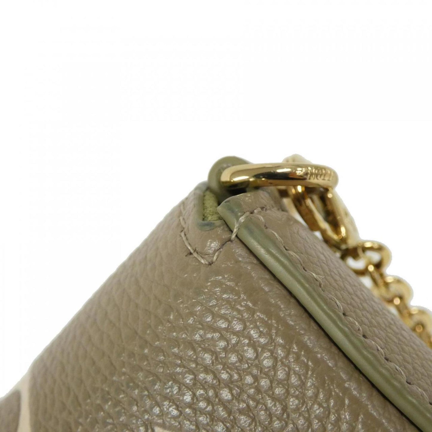 Louis Vuitton Cream Khaki Leather Pochette Shoulder Bag