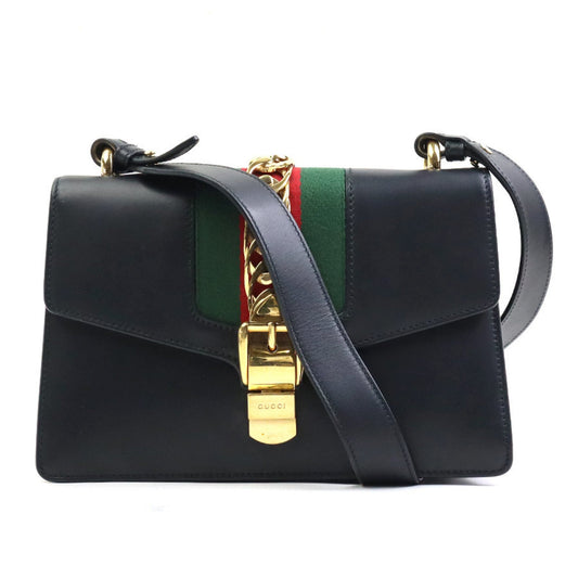 Gucci Black Leather Shoulder Bag ()
