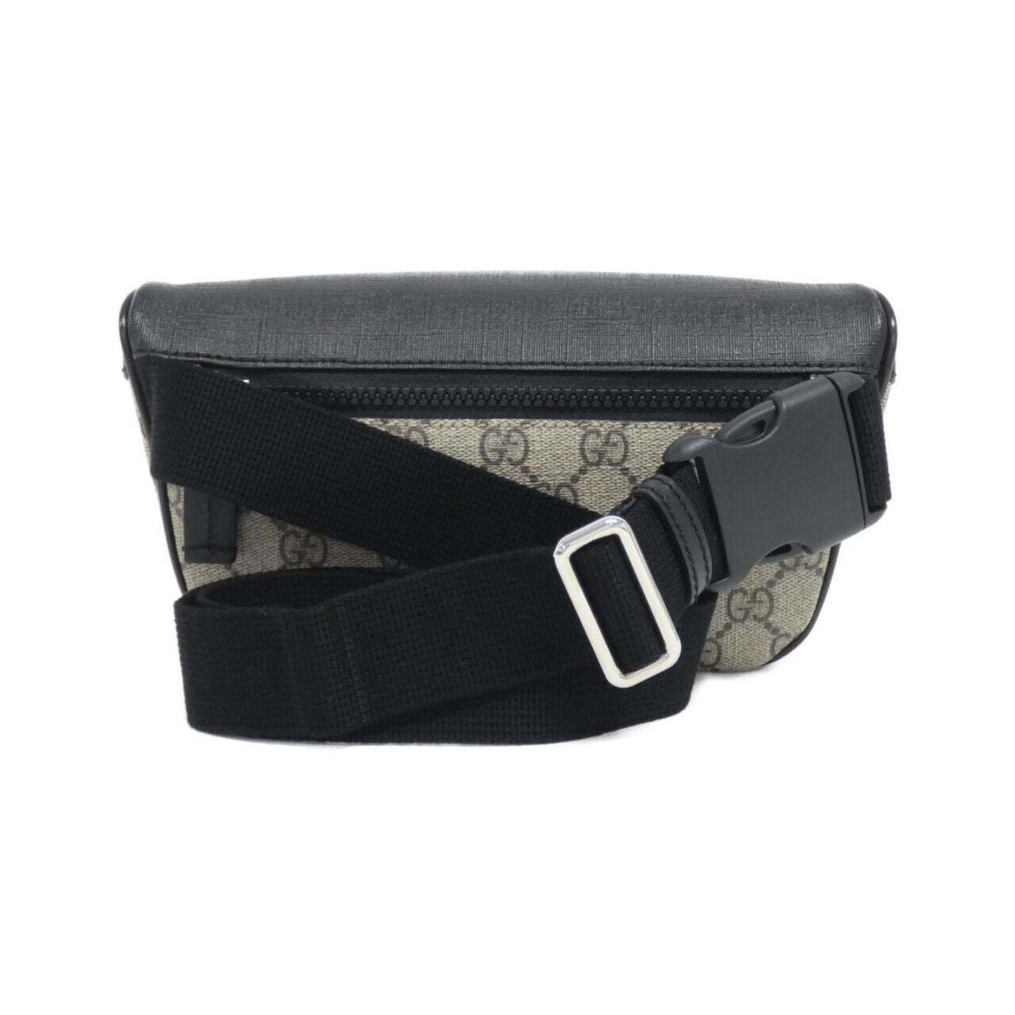 Gucci Beige Black Gg Supreme Fanny Pack