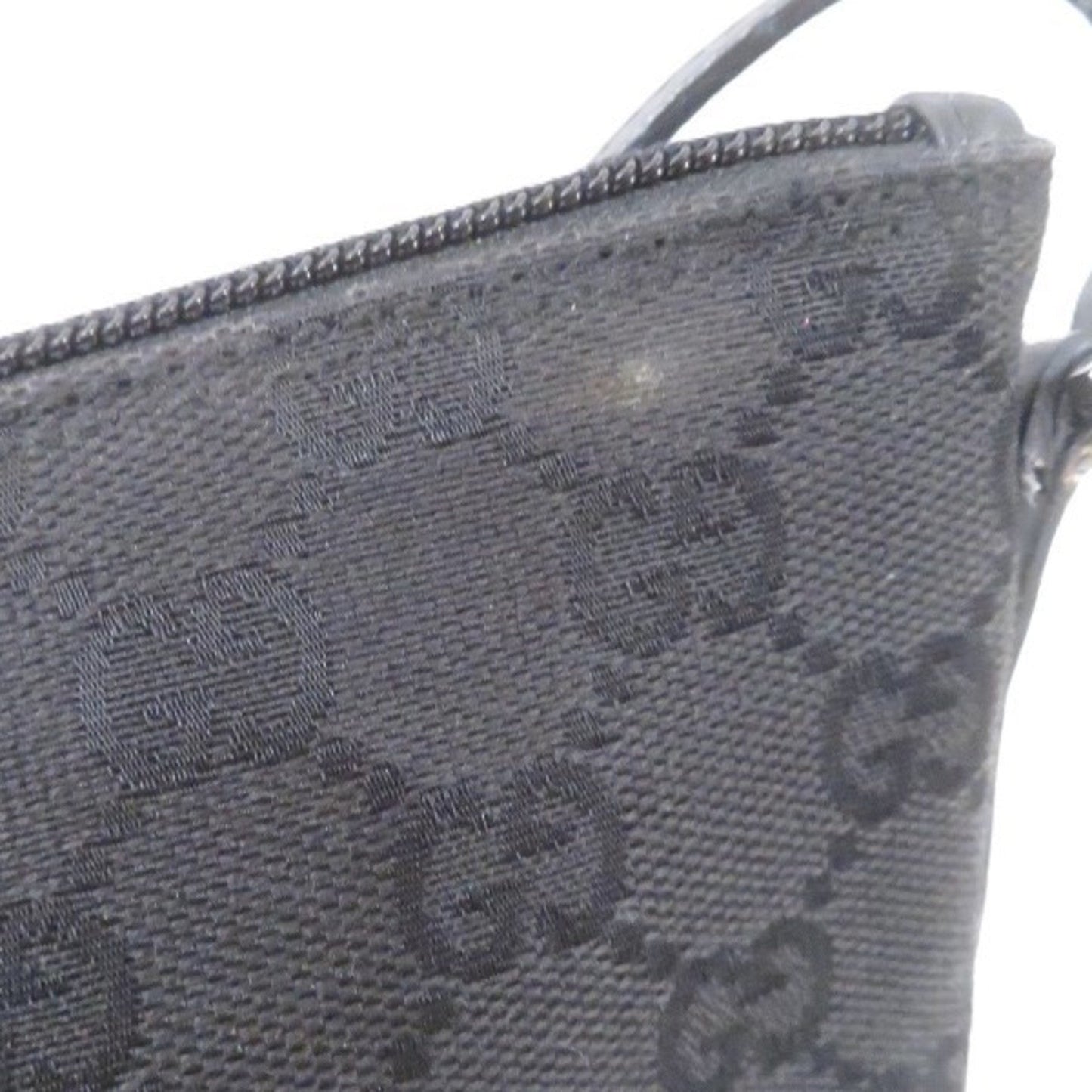 Gucci Black Gg Canvas Handbag
