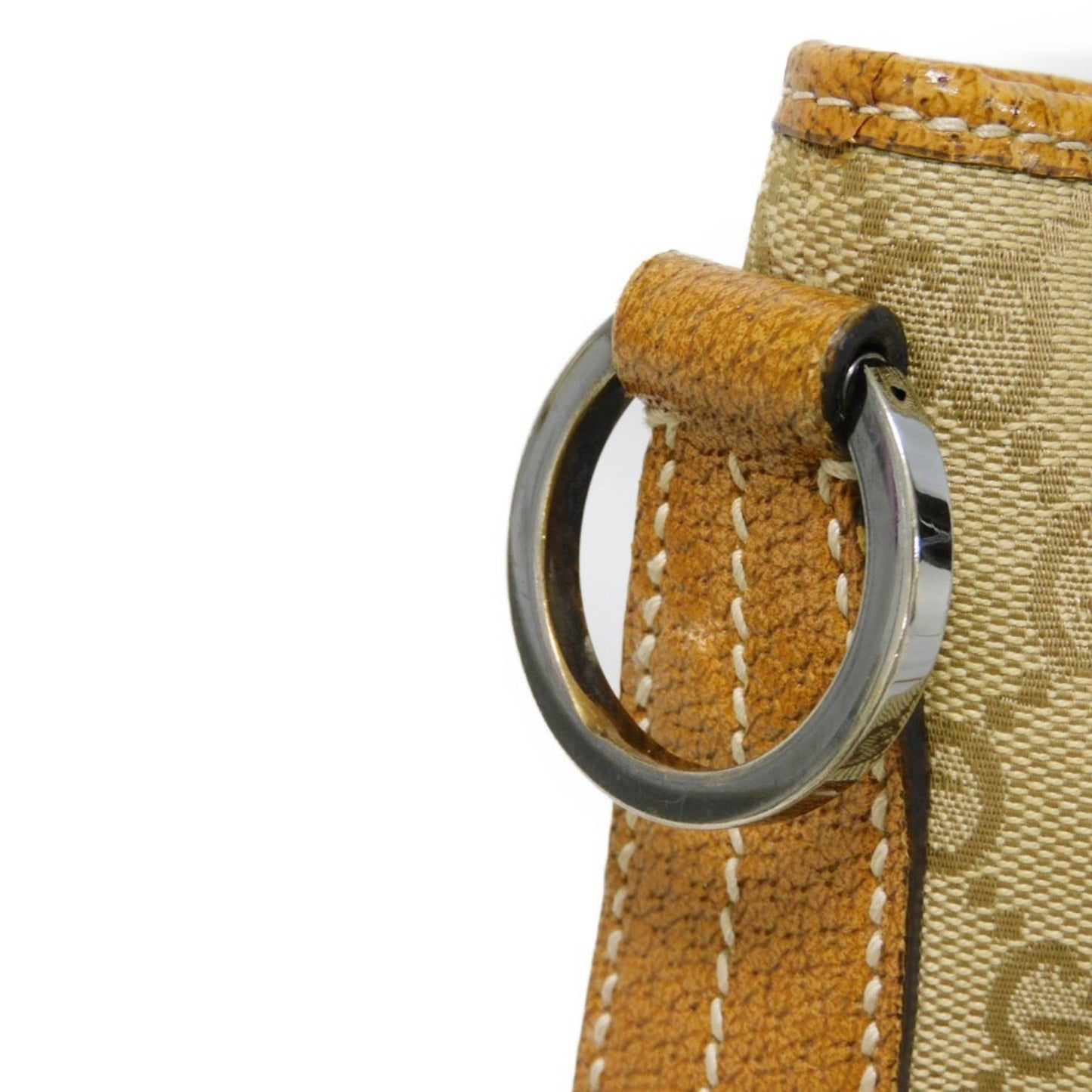 Gucci Beige Brown Gg Canvas Leather Messenger Bag Shoulder Bag