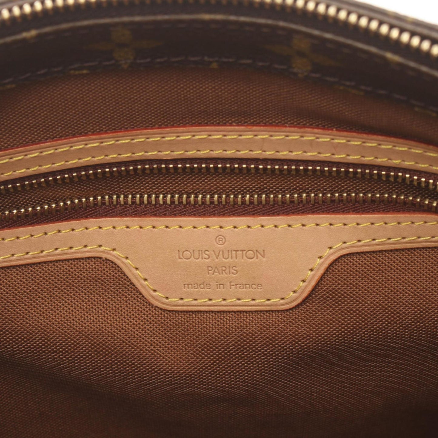 Louis Vuitton Brown Coated Canvas Leather Shoulder Bag