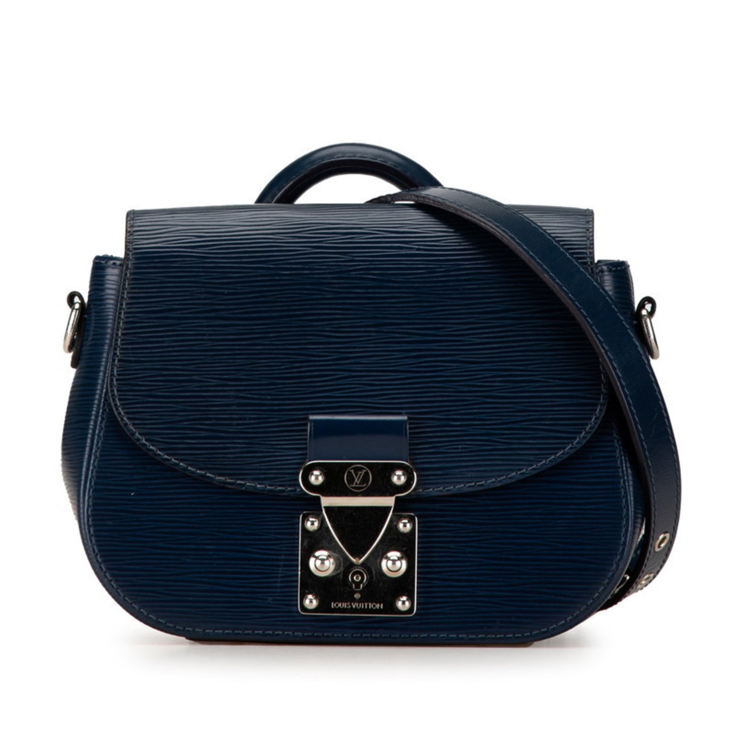 Louis Vuitton Navy Leather Handbag Shoulder Bag