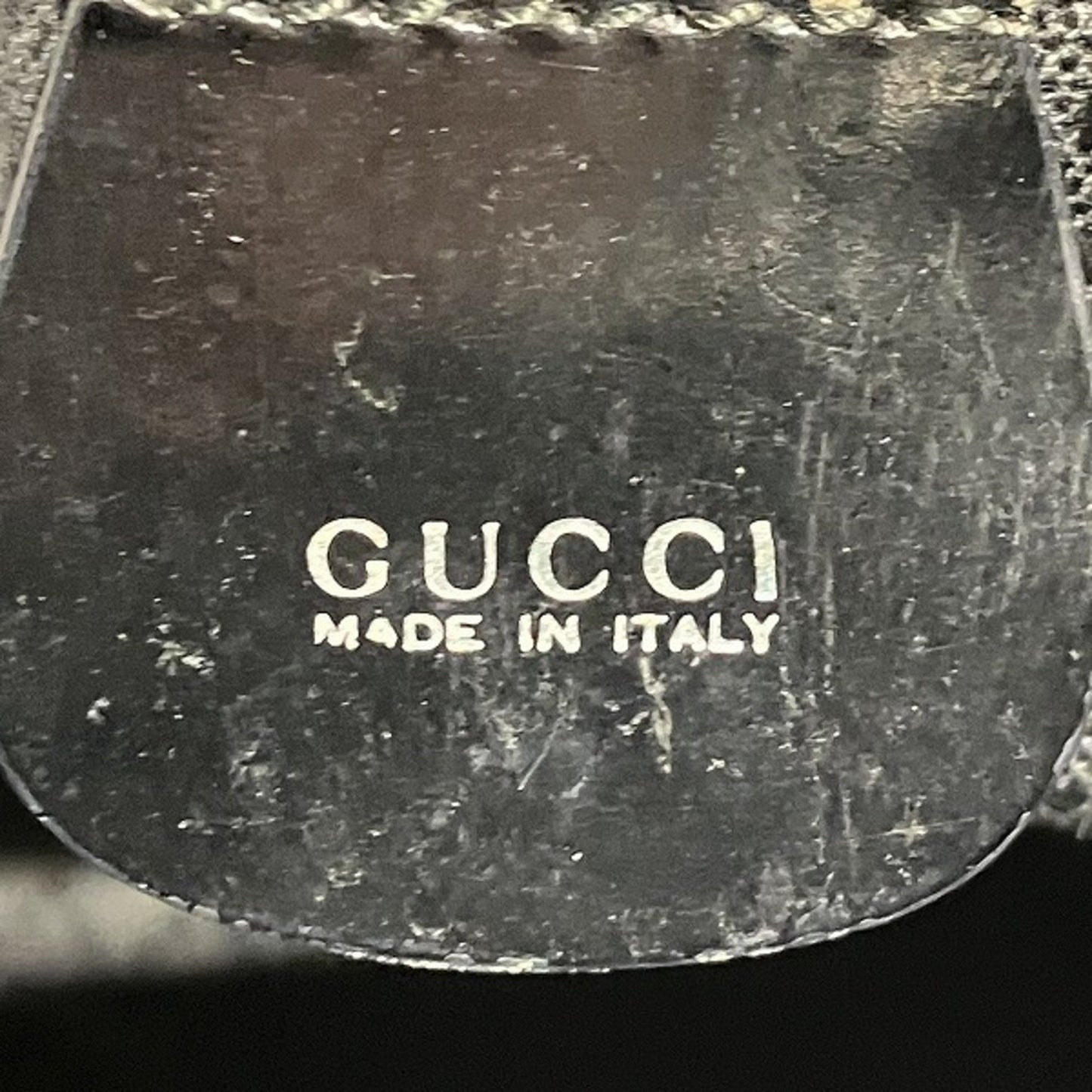 Gucci Black Canvas Leather Handbag Tote Bag